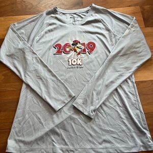 Champion Gray Long Sleeve 2019 10KDisney Race Tee